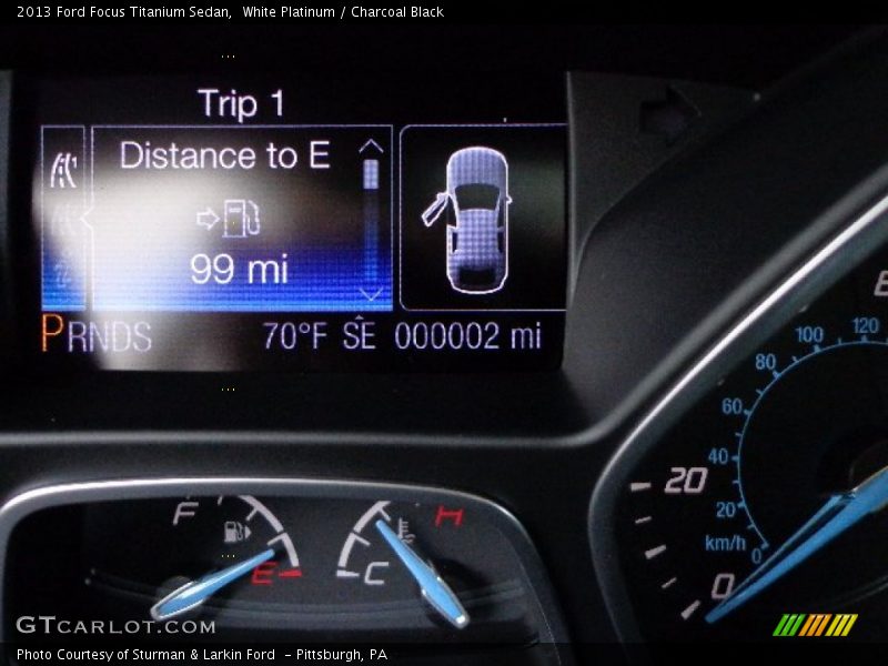 White Platinum / Charcoal Black 2013 Ford Focus Titanium Sedan
