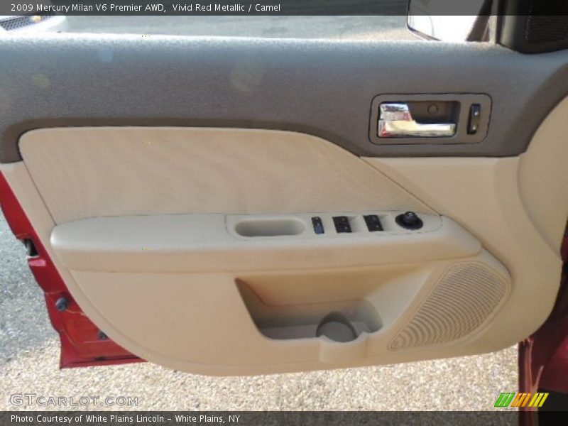 Vivid Red Metallic / Camel 2009 Mercury Milan V6 Premier AWD