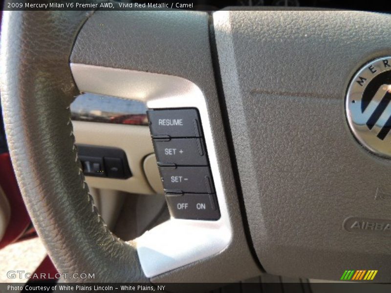 Vivid Red Metallic / Camel 2009 Mercury Milan V6 Premier AWD