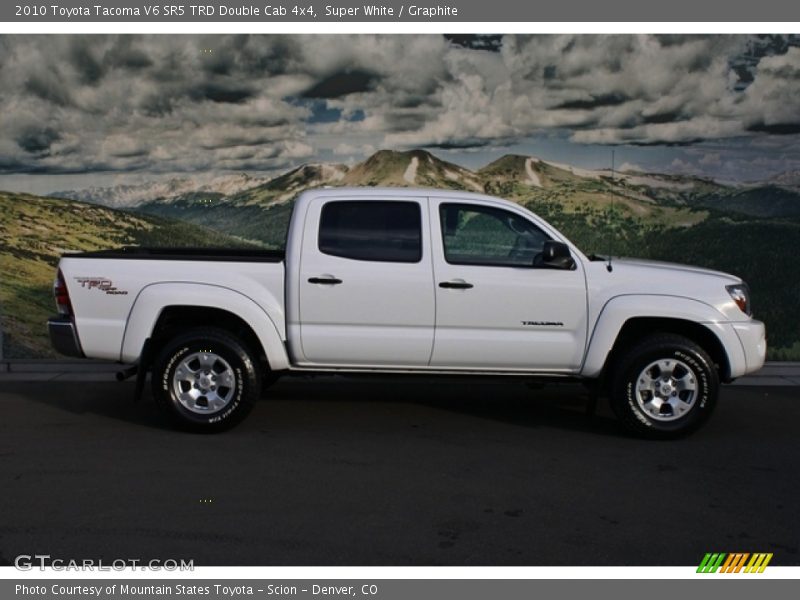 Super White / Graphite 2010 Toyota Tacoma V6 SR5 TRD Double Cab 4x4