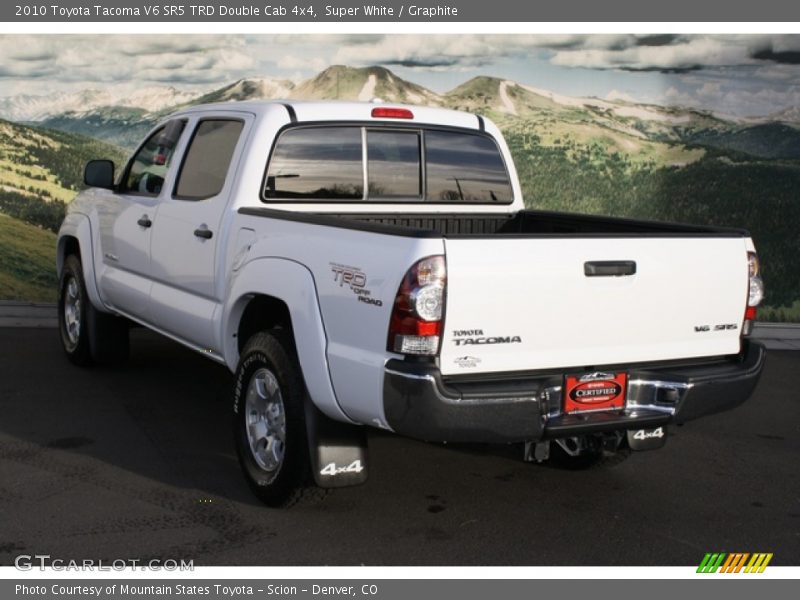 Super White / Graphite 2010 Toyota Tacoma V6 SR5 TRD Double Cab 4x4