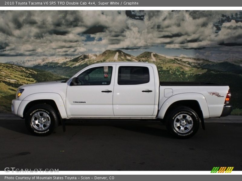 Super White / Graphite 2010 Toyota Tacoma V6 SR5 TRD Double Cab 4x4