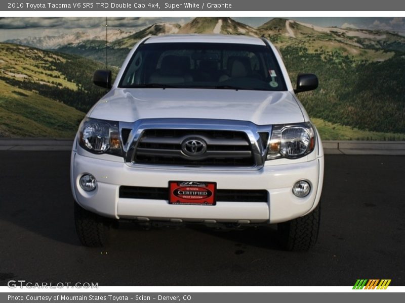 Super White / Graphite 2010 Toyota Tacoma V6 SR5 TRD Double Cab 4x4