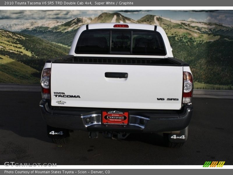 Super White / Graphite 2010 Toyota Tacoma V6 SR5 TRD Double Cab 4x4