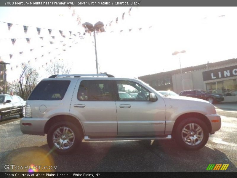 Silver Birch Metallic / Charcoal Black 2008 Mercury Mountaineer Premier AWD