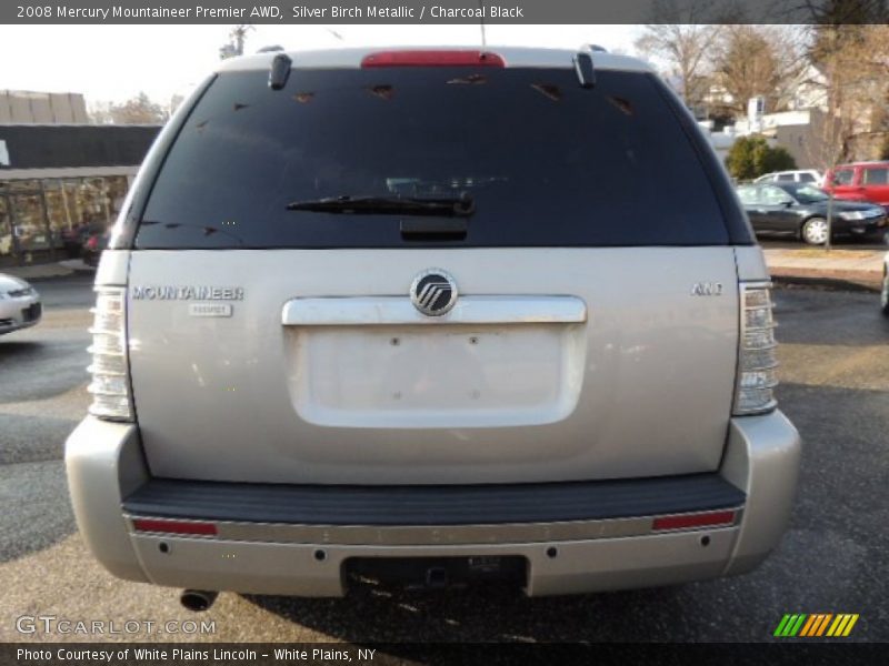 Silver Birch Metallic / Charcoal Black 2008 Mercury Mountaineer Premier AWD