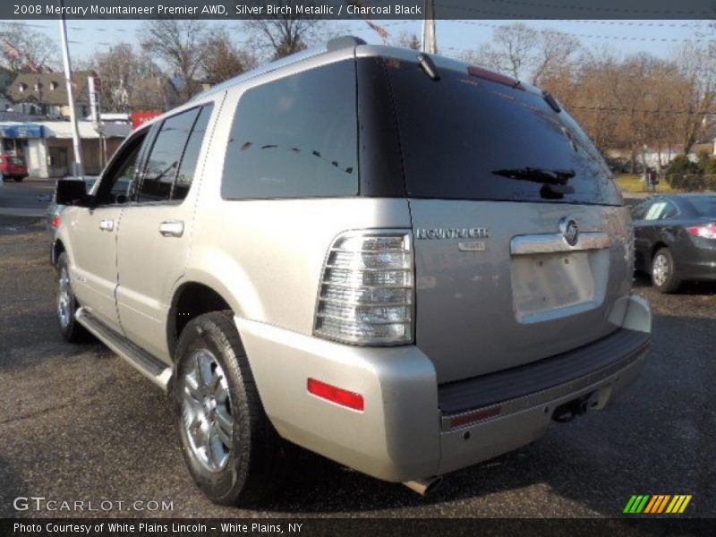 Silver Birch Metallic / Charcoal Black 2008 Mercury Mountaineer Premier AWD