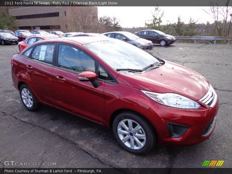 Ruby Red / Charcoal Black/Light Stone 2013 Ford Fiesta SE Sedan
