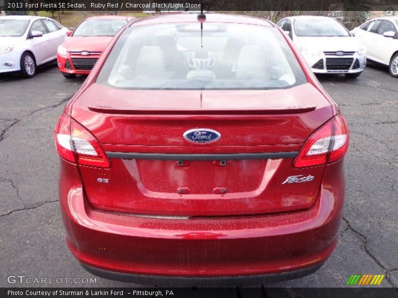 Ruby Red / Charcoal Black/Light Stone 2013 Ford Fiesta SE Sedan