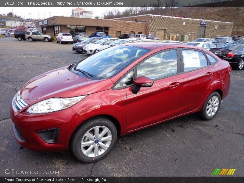Ruby Red / Charcoal Black/Light Stone 2013 Ford Fiesta SE Sedan