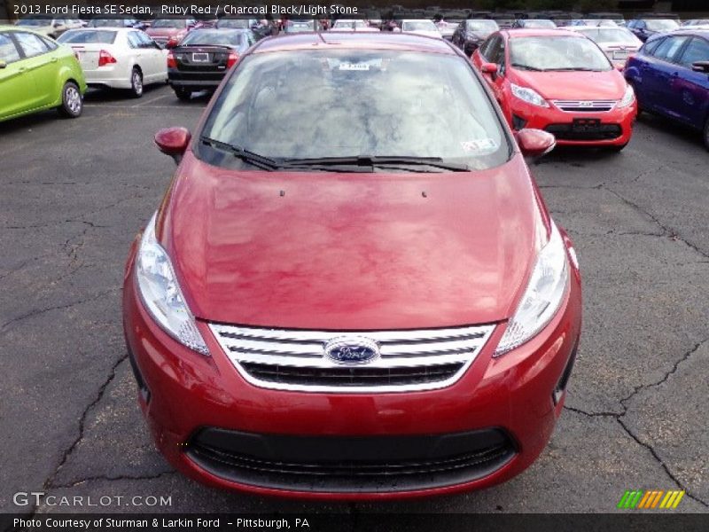 Ruby Red / Charcoal Black/Light Stone 2013 Ford Fiesta SE Sedan