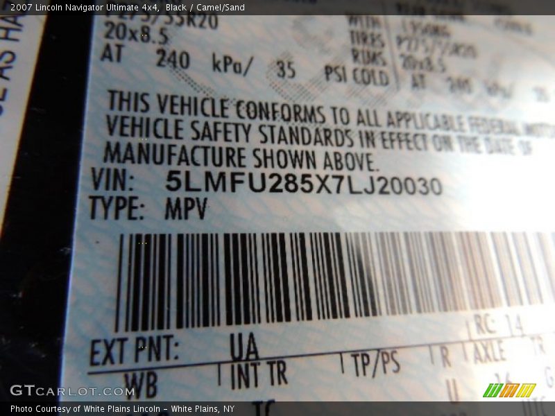 Black / Camel/Sand 2007 Lincoln Navigator Ultimate 4x4