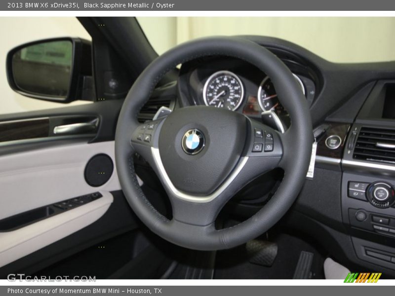 Black Sapphire Metallic / Oyster 2013 BMW X6 xDrive35i