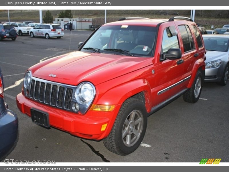 Flame Red / Medium Slate Gray 2005 Jeep Liberty Limited 4x4
