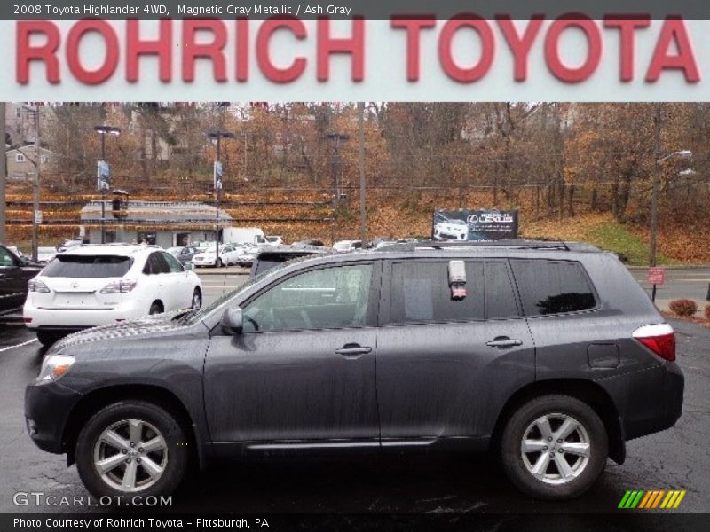 Magnetic Gray Metallic / Ash Gray 2008 Toyota Highlander 4WD