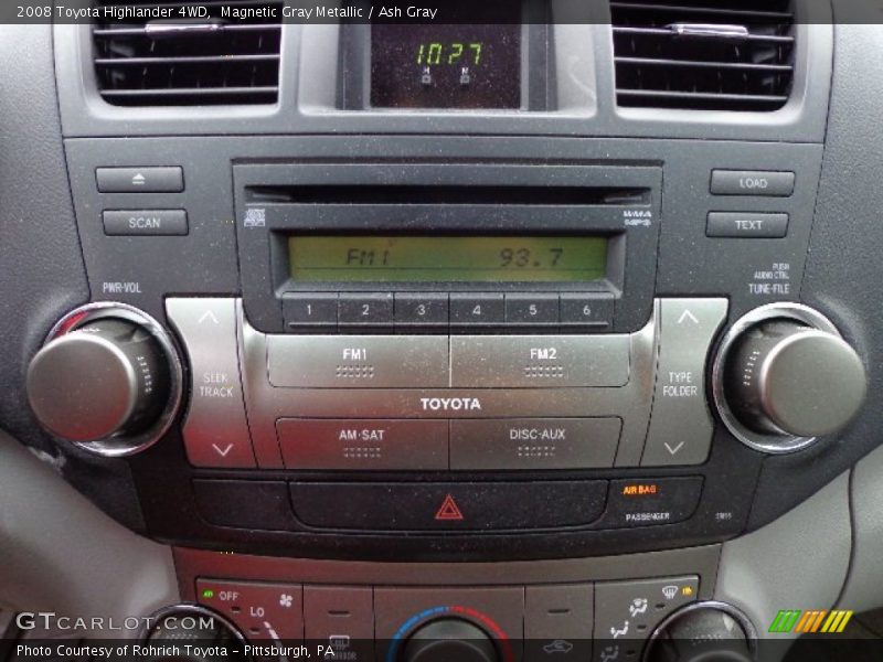 Magnetic Gray Metallic / Ash Gray 2008 Toyota Highlander 4WD