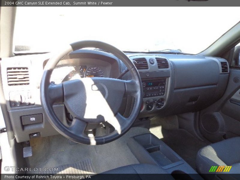 Summit White / Pewter 2004 GMC Canyon SLE Extended Cab