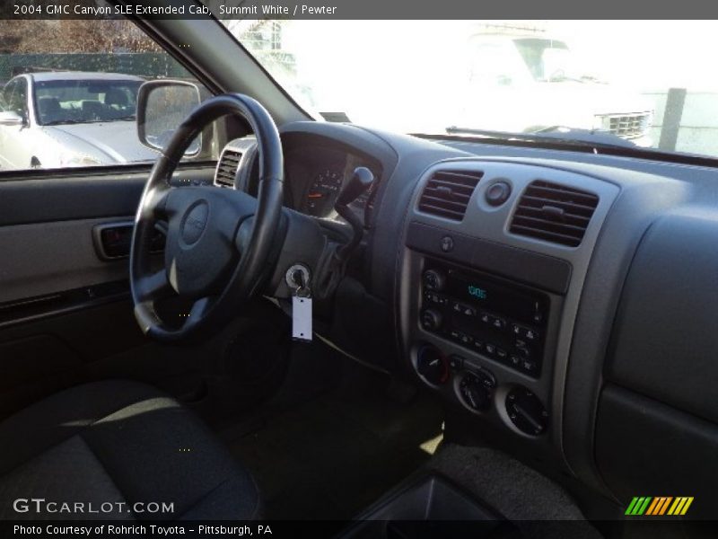 Summit White / Pewter 2004 GMC Canyon SLE Extended Cab