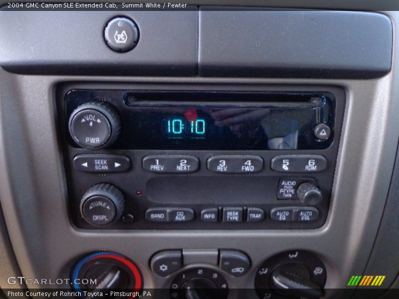 Controls of 2004 Canyon SLE Extended Cab