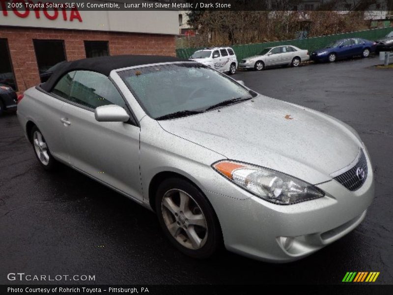 Lunar Mist Silver Metallic / Dark Stone 2005 Toyota Solara SLE V6 Convertible