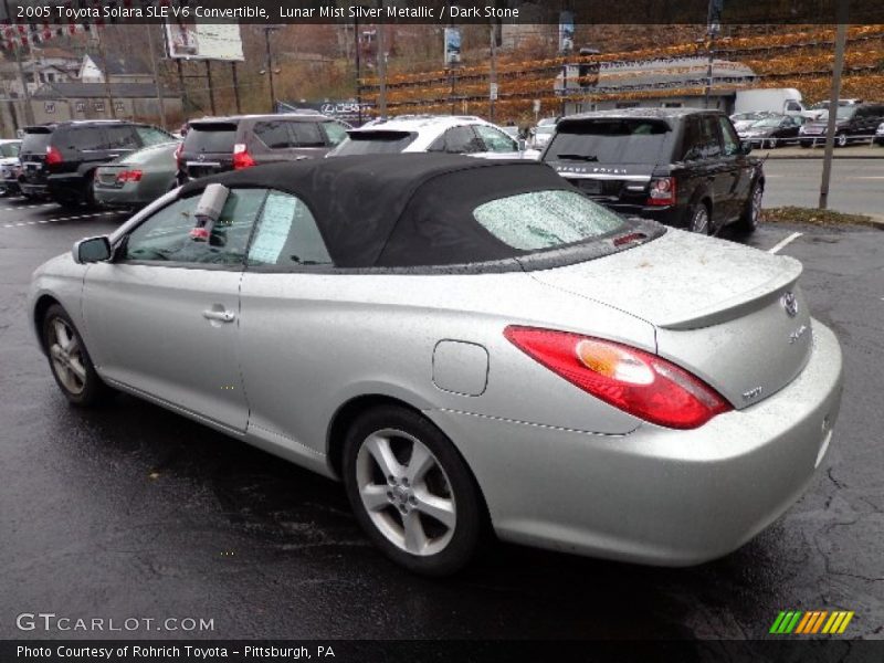 Lunar Mist Silver Metallic / Dark Stone 2005 Toyota Solara SLE V6 Convertible