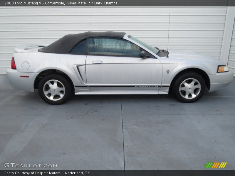 Silver Metallic / Dark Charcoal 2000 Ford Mustang V6 Convertible