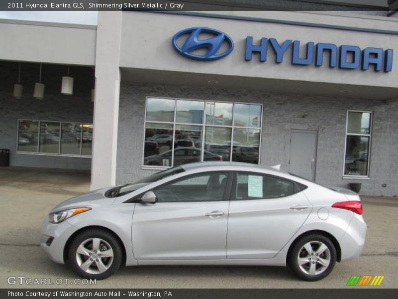 Shimmering Silver Metallic / Gray 2011 Hyundai Elantra GLS