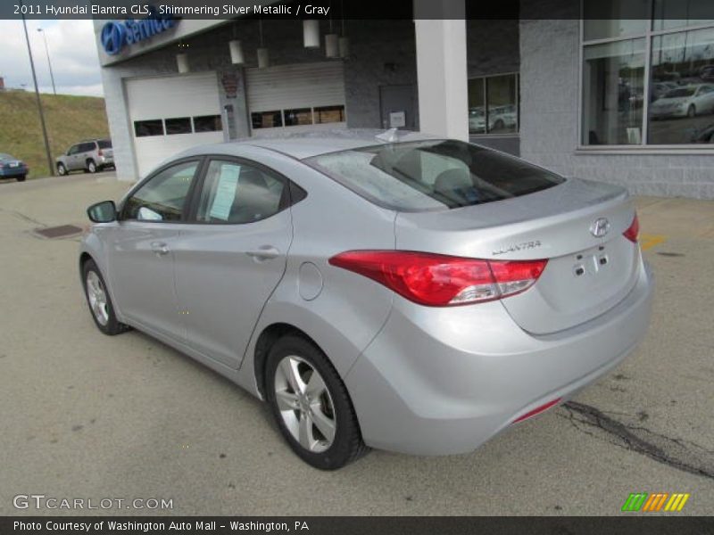 Shimmering Silver Metallic / Gray 2011 Hyundai Elantra GLS