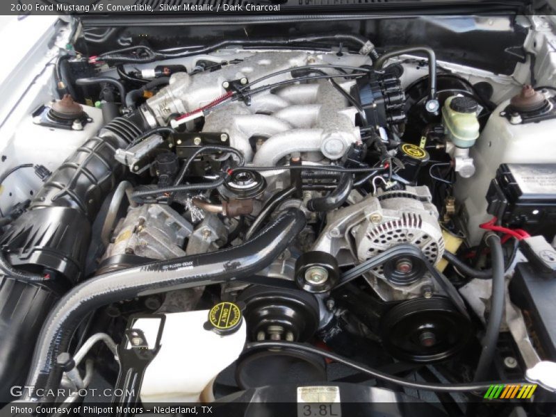 Silver Metallic / Dark Charcoal 2000 Ford Mustang V6 Convertible