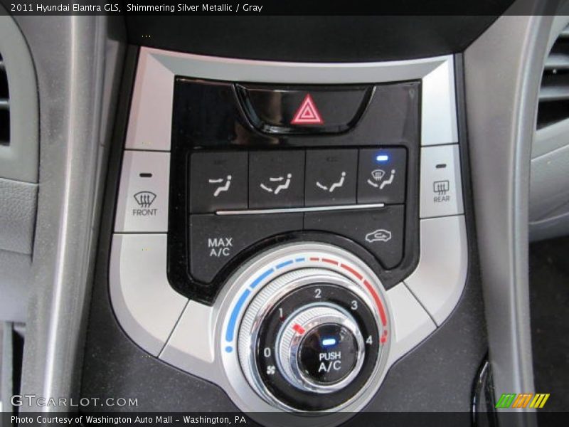 Shimmering Silver Metallic / Gray 2011 Hyundai Elantra GLS