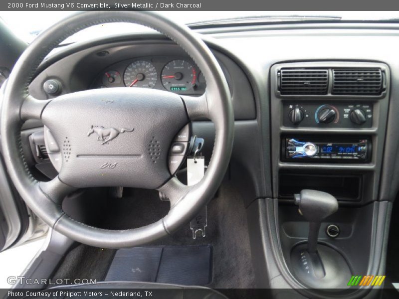 Silver Metallic / Dark Charcoal 2000 Ford Mustang V6 Convertible