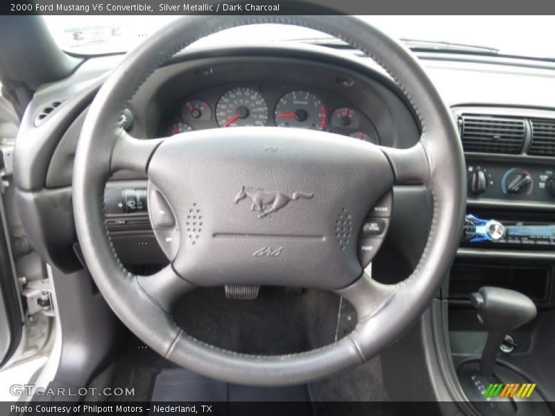 Silver Metallic / Dark Charcoal 2000 Ford Mustang V6 Convertible