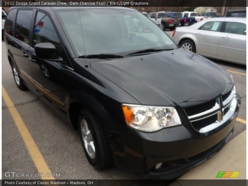 Dark Charcoal Pearl / Black/Light Graystone 2012 Dodge Grand Caravan Crew