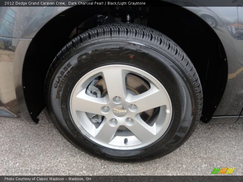Dark Charcoal Pearl / Black/Light Graystone 2012 Dodge Grand Caravan Crew