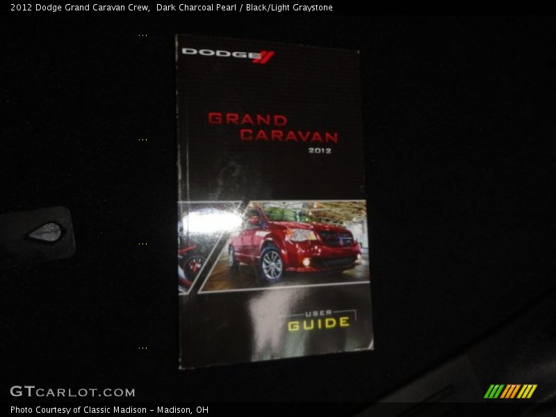 Dark Charcoal Pearl / Black/Light Graystone 2012 Dodge Grand Caravan Crew