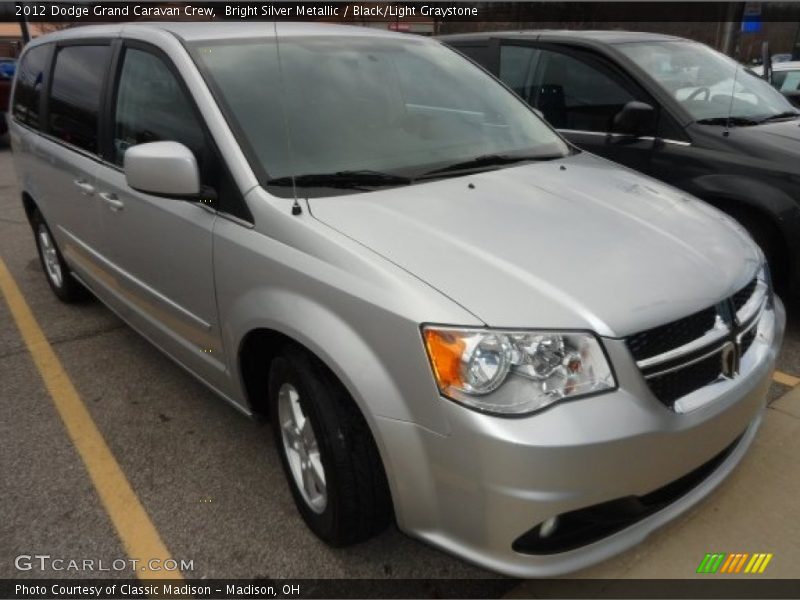 Bright Silver Metallic / Black/Light Graystone 2012 Dodge Grand Caravan Crew