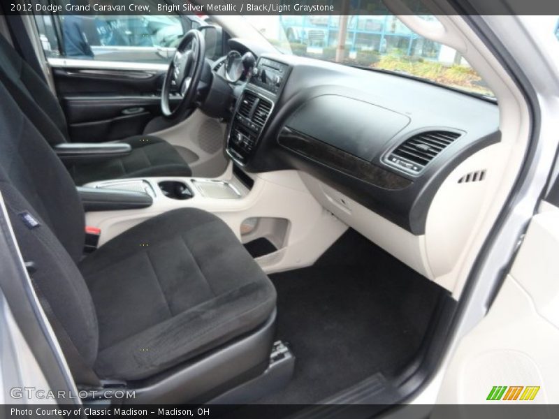 Bright Silver Metallic / Black/Light Graystone 2012 Dodge Grand Caravan Crew