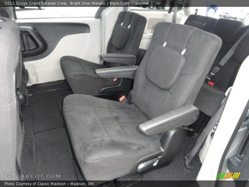 Bright Silver Metallic / Black/Light Graystone 2012 Dodge Grand Caravan Crew