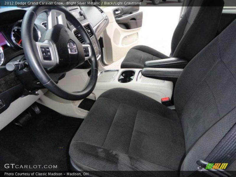 Bright Silver Metallic / Black/Light Graystone 2012 Dodge Grand Caravan Crew
