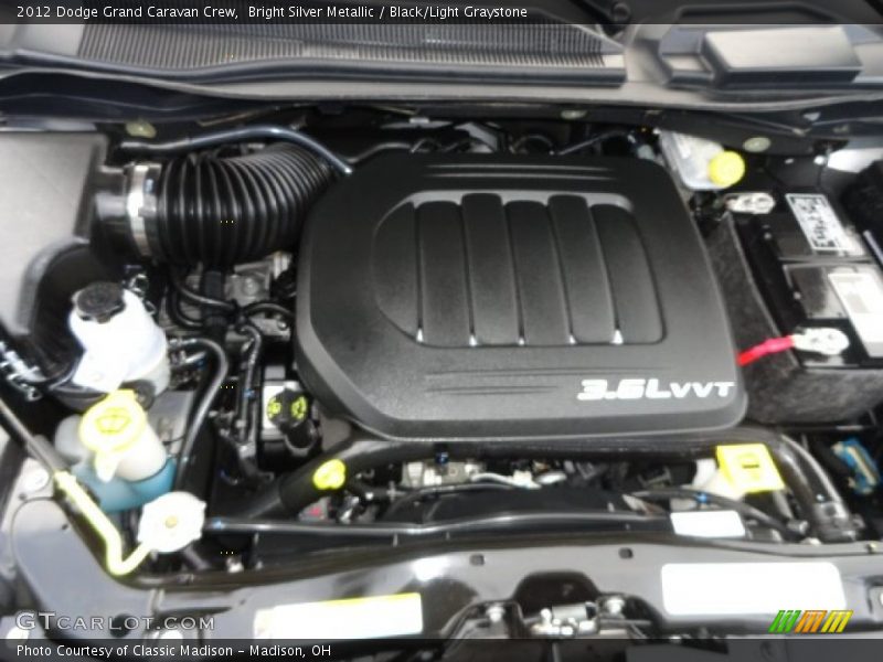 Bright Silver Metallic / Black/Light Graystone 2012 Dodge Grand Caravan Crew