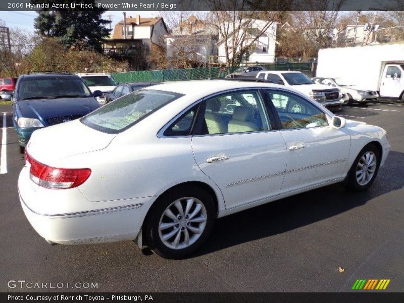 Powder White Pearl / Beige 2006 Hyundai Azera Limited