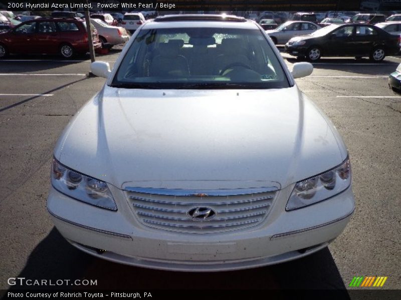 Powder White Pearl / Beige 2006 Hyundai Azera Limited
