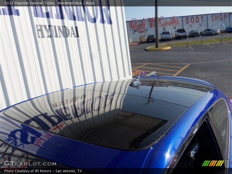 Marathon Blue / Black 2013 Hyundai Veloster Turbo