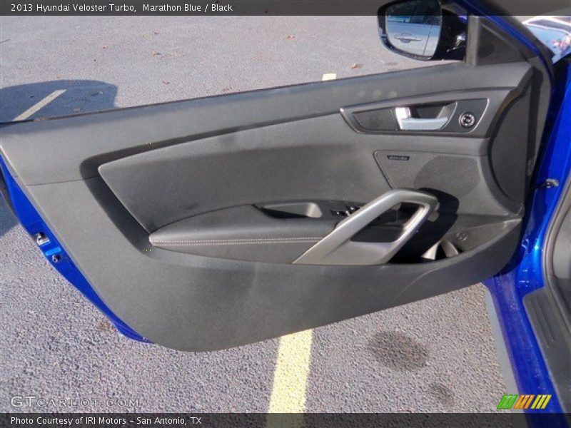 Marathon Blue / Black 2013 Hyundai Veloster Turbo