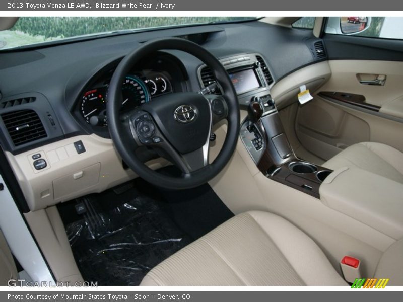 Ivory Interior - 2013 Venza LE AWD 
