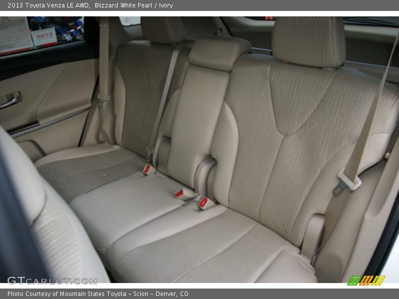 Rear Seat of 2013 Venza LE AWD