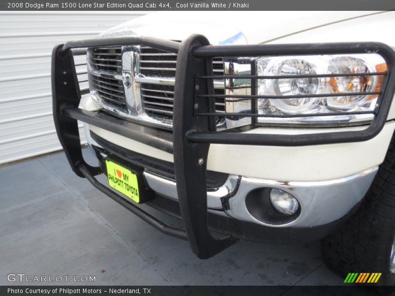 Cool Vanilla White / Khaki 2008 Dodge Ram 1500 Lone Star Edition Quad Cab 4x4