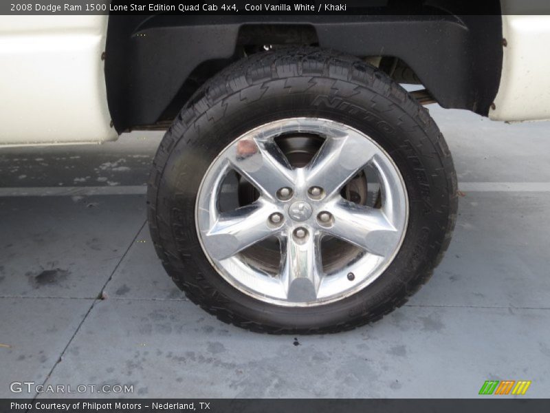 Cool Vanilla White / Khaki 2008 Dodge Ram 1500 Lone Star Edition Quad Cab 4x4