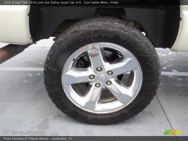 Cool Vanilla White / Khaki 2008 Dodge Ram 1500 Lone Star Edition Quad Cab 4x4