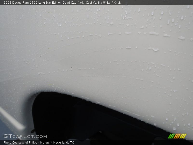 Cool Vanilla White / Khaki 2008 Dodge Ram 1500 Lone Star Edition Quad Cab 4x4
